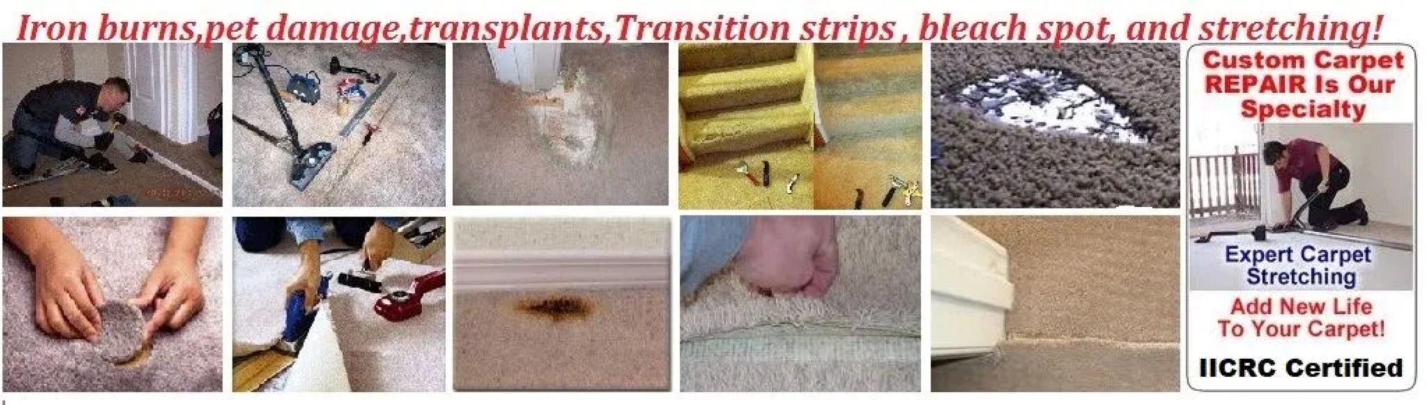Types of Carpet repairs we do